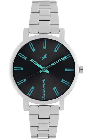Fastrack Fundamentals Quartz Analog Grey Dial Stainless Steel Strap Watch for Girls
