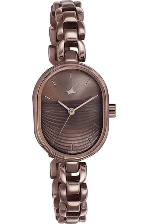 Fastrack Style Up Brown Dial Metal Strap Watch for Girls