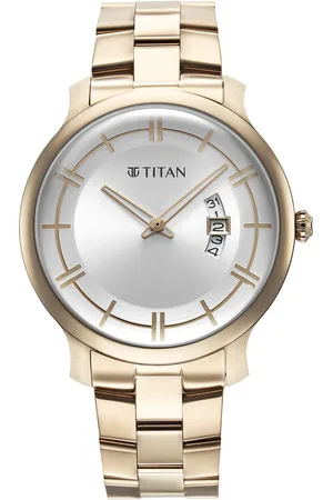Titan Classic Distincta Silver Dial Analog with Date Stainless Steel Strap watch for Men