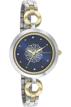 Sonata Wedding Blue Dial Women Watch With Stainless Steel Strap