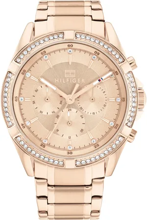 Tommy Hilfiger Quartz Analog Golden Dial Stainless Steel Strap Watch for Women