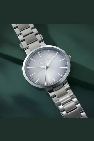 Sonata Poze Quartz Analog Grey Dial Metal Strap Watch for Men