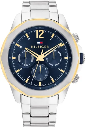 Tommy Hilfiger Blue Dial Silver Stainless Steel Strap Watch for Men