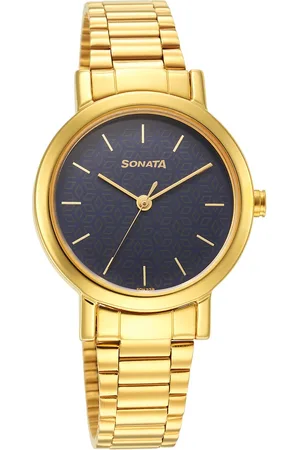 Sonata Essentials Blue Dial Stainless Steel Strap Watch for Women
