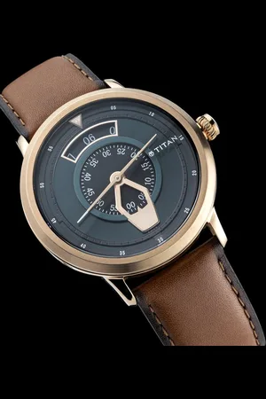 Titan Maritime Green Dial Analog Leather Strap watch for Men