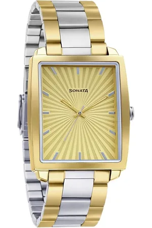 Sonata Quartz Analog Stainless Steel Strap Watch for Men