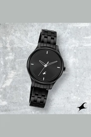 Fastrack Stunners Quartz Analog Black Dial Metal Strap Watch for Girls