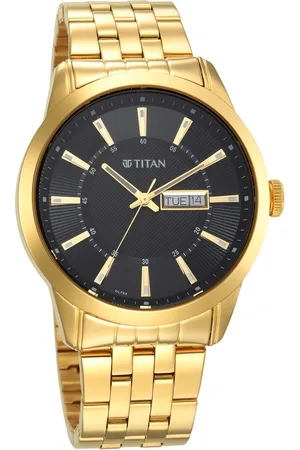 Titan Regalia Opulent Champagne Dial Analog with Day and Date Stainless Steel Strap watch for Men