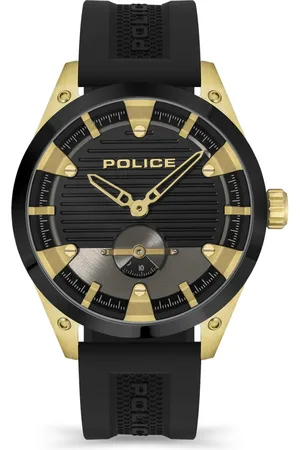 Police Quartz Analog Black Dial Leather Strap Watch for Men