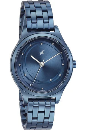 Fastrack Style Up Blue Dial Stainless Steel Strap Watch for Girls