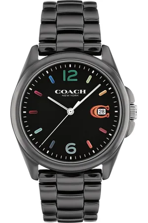 Coach Quartz Analog Black Dial Ceramic Strap Watch for Women
