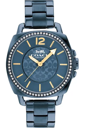 Coach Quartz Analog Blue Dial Stainless Steel Strap Watch for Women
