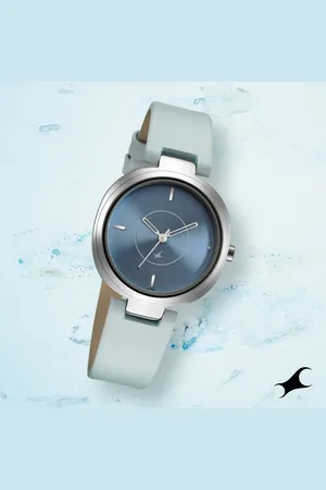 Fastrack Stunners Quartz Analog Blue Dial Leather Strap Watch for Girls
