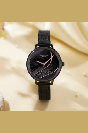 Sonata Poze Quartz Analog Black Dial Mesh Strap Watch for Women