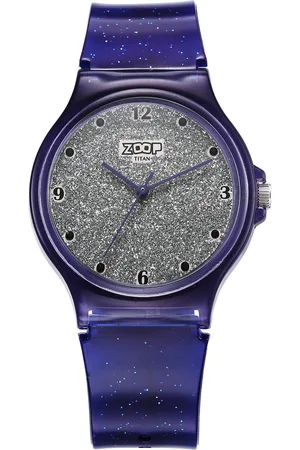 Titan By Titan Glitter Quartz Analog Grey Dial Polyurethane Strap Watch for Kids