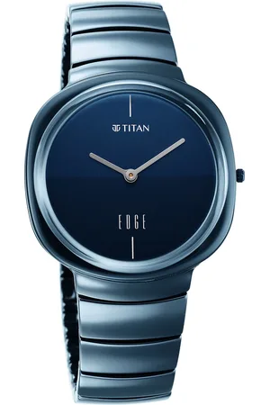 Titan Edge Squircle Quartz in Atlantic Blue with Glossy Ceramic Unisex Watch
