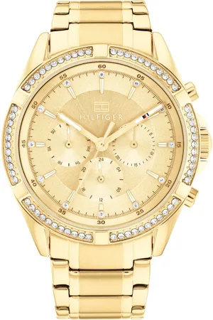 Tommy Hilfiger Quartz Analog Champagne Dial Stainless Steel Strap Watch for Women