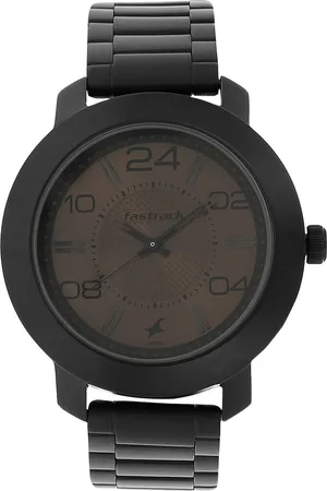 Fastrack Quartz Analog Brown Dial Stainless Steel Strap Watch for Guys