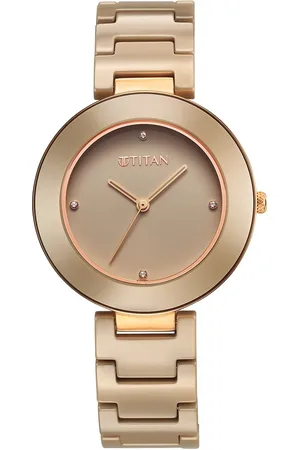 Titan Purple Ceramics Pink Dial Analog Ceramic Strap watch for Women