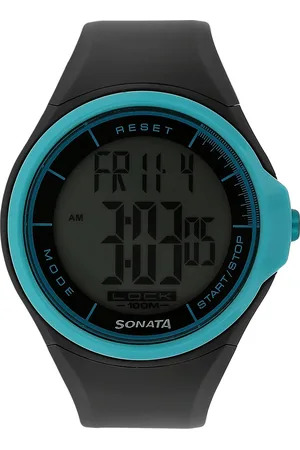 SF Digital Dial Black Plastic Strap Watch for Men