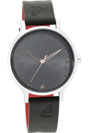 Fastrack I Love Me Quartz Analog Black Dial Leather Strap Watch for Girls