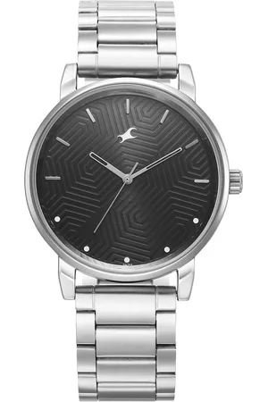 Fastrack Stunners Black Dial Metal Strap Watch for Guys