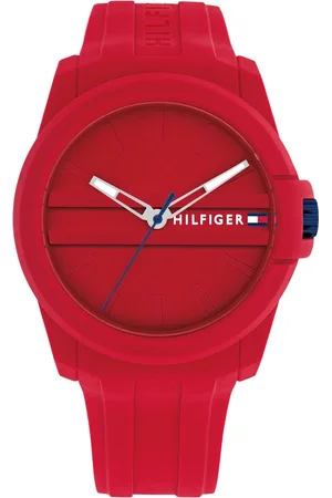 Tommy Hilfiger Quartz Analog Red Silicone Strap for Men