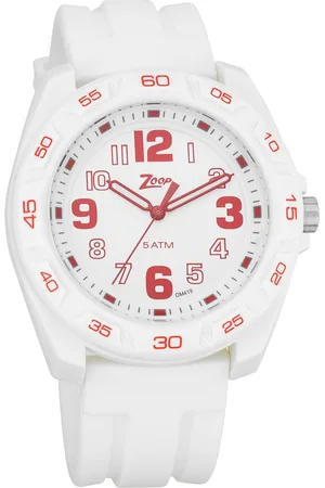 Titan By Titan Quartz Analog White Dial Silicone Strap Watch for Kids