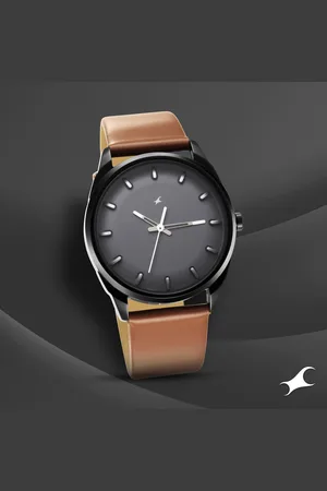 Fastrack After Dark Blue Dial Leather Strap Watch for Guys