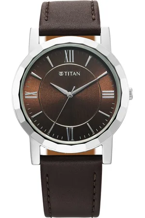 Titan Karishma Zing Quartz Analog Brown Dial Leather Strap Watch for Men
