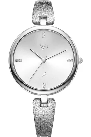 Fastrack Vyb Diva Quartz Analog Silver Dial Metal Strap Watch for Girls