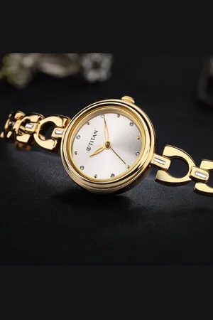 Titan Lagan Silver Dial Analog Metal Strap Watch for Women