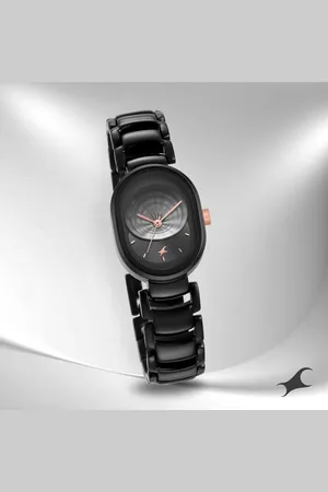 Fastrack Uptown Retreat Quartz Analog Black Dial Metal Strap Watch for Girls