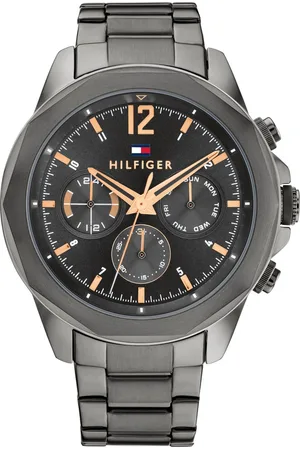 Tommy Hilfiger Grey Dial Grey Stainless Steel Strap Watch for Men