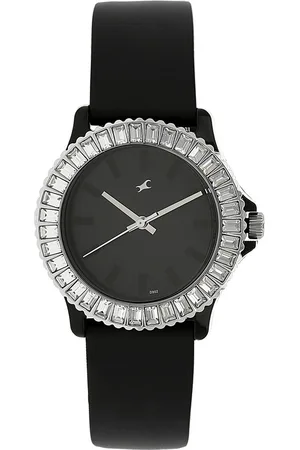 Fastrack Quartz Analog Black Dial Plastic Strap Watch for Girls