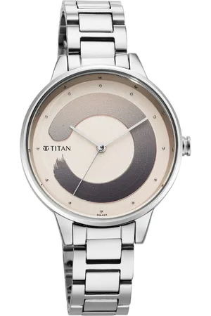 Titan Purple Glam It Up Brown Dial Women Watch With Stainless Steel Strap