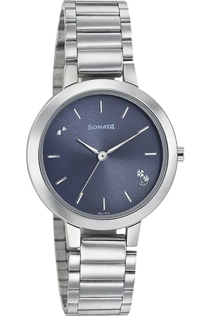 Sonata Play Blue Dial Women Watch With Stainless Steel Strap