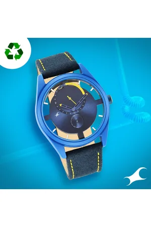Fastrack Revibe Quartz Multifunction Blue Dial Fabric Strap Watch for Guys