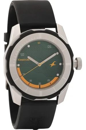 Fastrack Quartz Analog Green Dial Plastic Strap Watch for Guys
