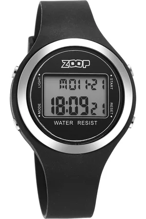 Titan Digital Dial Black Silicone Strap Watch For Kids