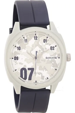 Sonata Camo Multicoloured Dial Plastic Strap Watch for Men