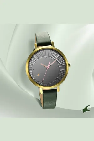 Fastrack Style Up Black Dial Leather Strap Watch for Girls