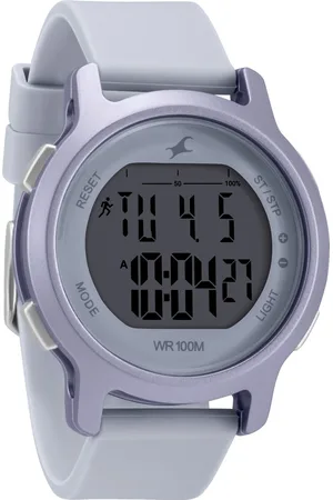 Fastrack Street Line Digital Dial Purple Silicone Strap Watch for Girls