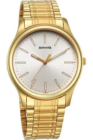 Sonata Traditional Essentials Quartz Analog Silver Dial Stainless Steel Strap Watch for Men