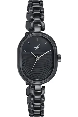 Fastrack Style Up Black Dial Metal Strap Watch for Girls