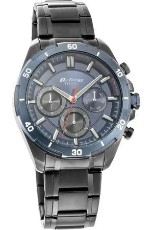 Titan Chronograph Silver Dial Quartz Stainless Steel Strap Men Watch