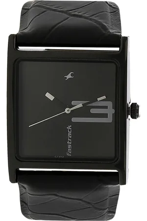 Fastrack Quartz Analog Black Dial Leather Strap Watch for Girls