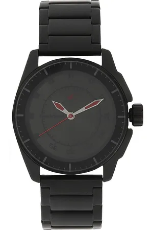 Fastrack Quartz Analog Black Dial Stainless Steel Strap Watch for Guys