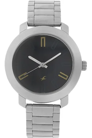Fastrack Quartz Analog Blue Dial Stainless Steel Strap Watch for Guys
