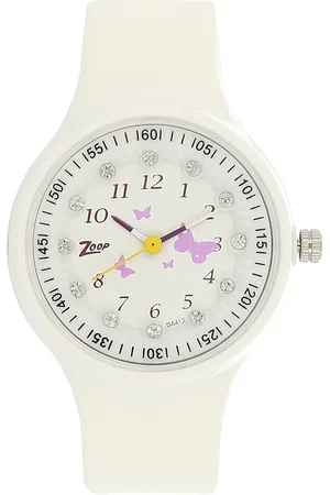 Titan By Titan Quartz Analog White Dial PU Strap Watch for Kids